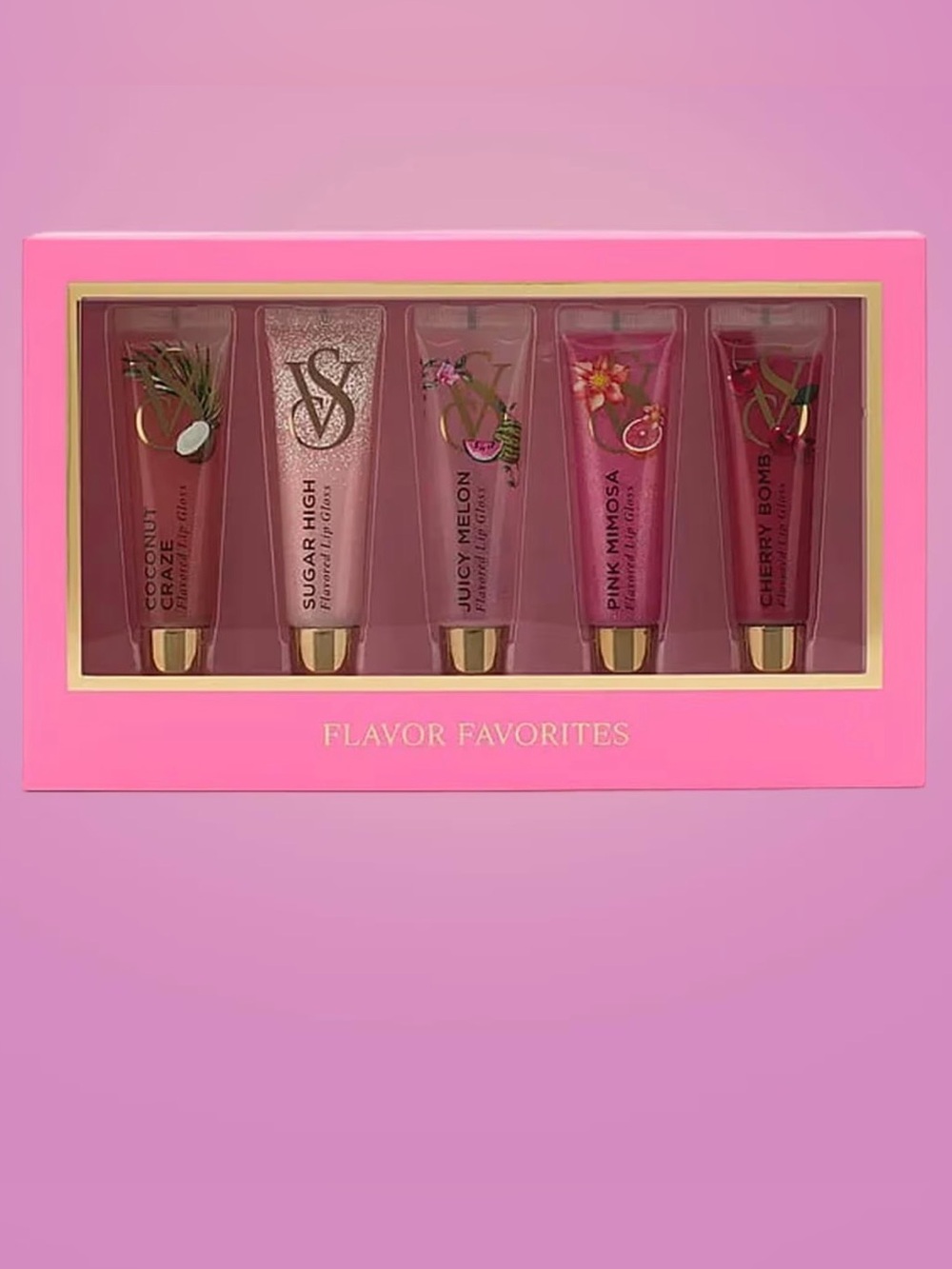 Victoria's Secret Pink Lip Gloss Set - Assorted Pink & Rose Shades
